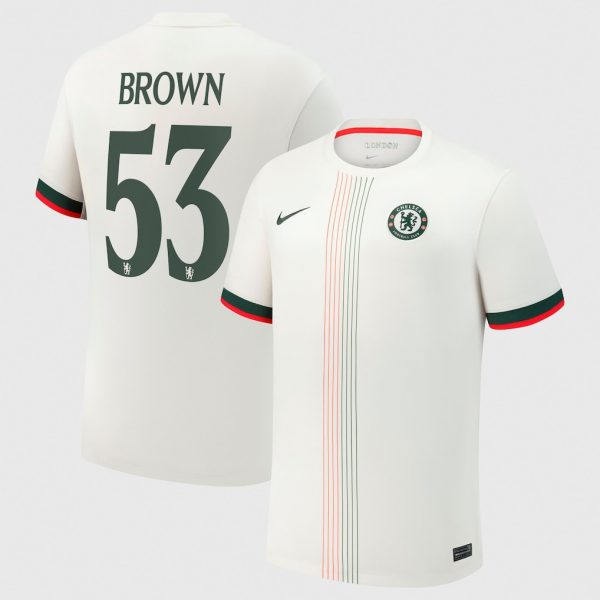 Chelsea Cup Nike Away Stadium Shirt 2025-26 with Brown 53 printing