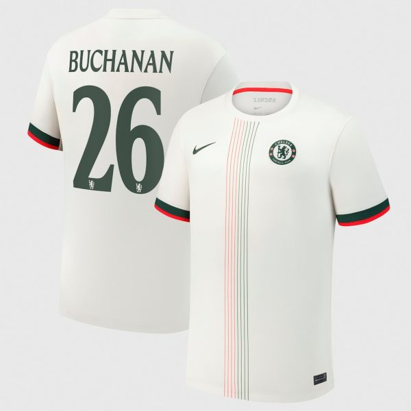 Chelsea Cup Nike Away Stadium Shirt 2025-26 with Buchanan 26 printing