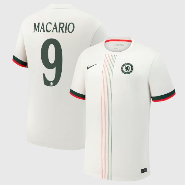 Chelsea Cup Nike Away Stadium Shirt 2025-26 with Macario 9 printing