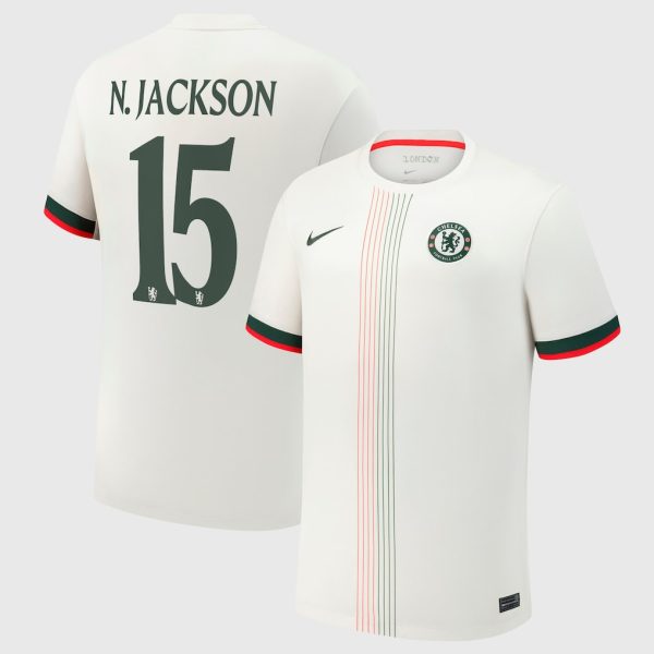 Chelsea Cup Nike Away Stadium Shirt 2025-26 with N.Jackson 15 printing