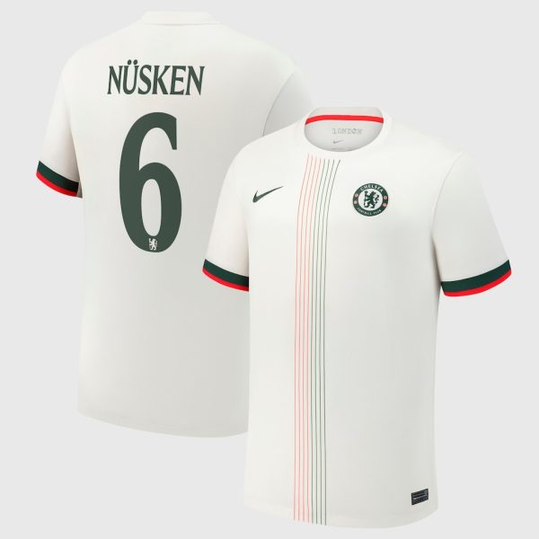 Chelsea Cup Nike Away Stadium Shirt 2025-26 with Nüsken 6 printing