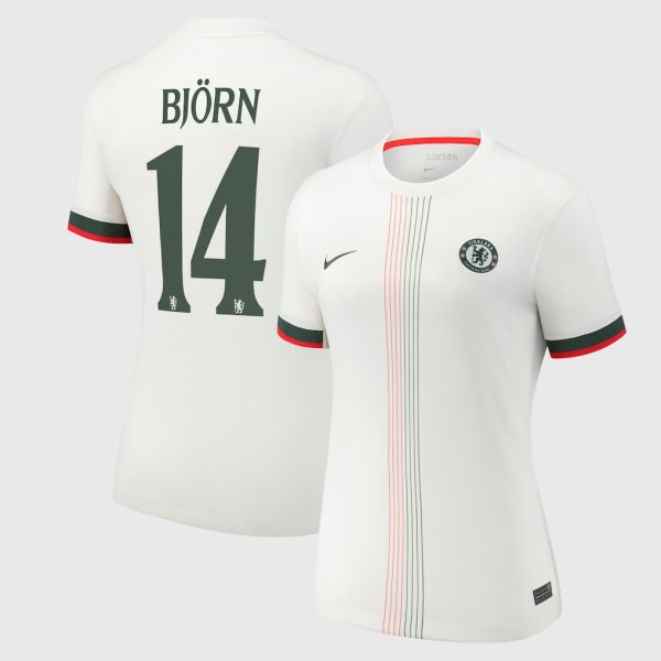 Chelsea Cup Nike Away Stadium Shirt 2025-26 - Womens with Björn 14 printing