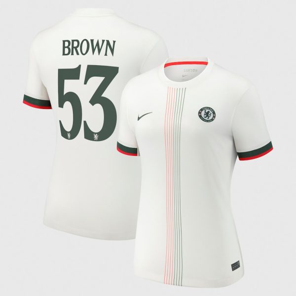 Chelsea Cup Nike Away Stadium Shirt 2025-26 - Womens with Brown 53 printing