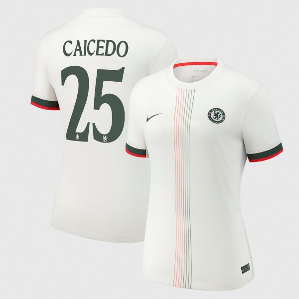 Chelsea Cup Nike Away Stadium Shirt 2025-26 - Womens with Caicedo 25 printing