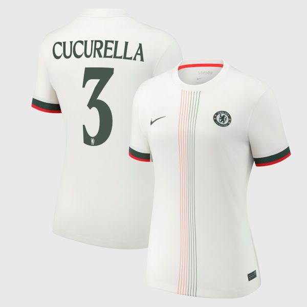 Chelsea Cup Nike Away Stadium Shirt 2025-26 - Womens with Cucurella 3 printing