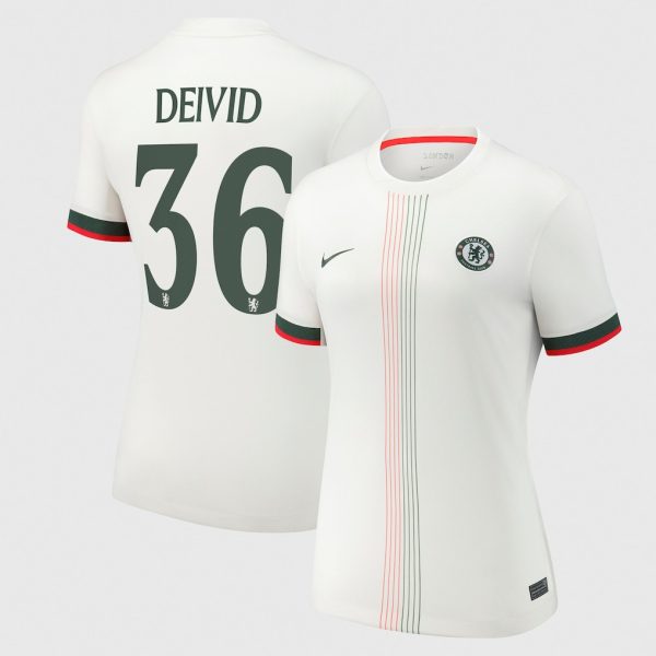 Chelsea Cup Nike Away Stadium Shirt 2025-26 - Womens with Deivid 36 printing