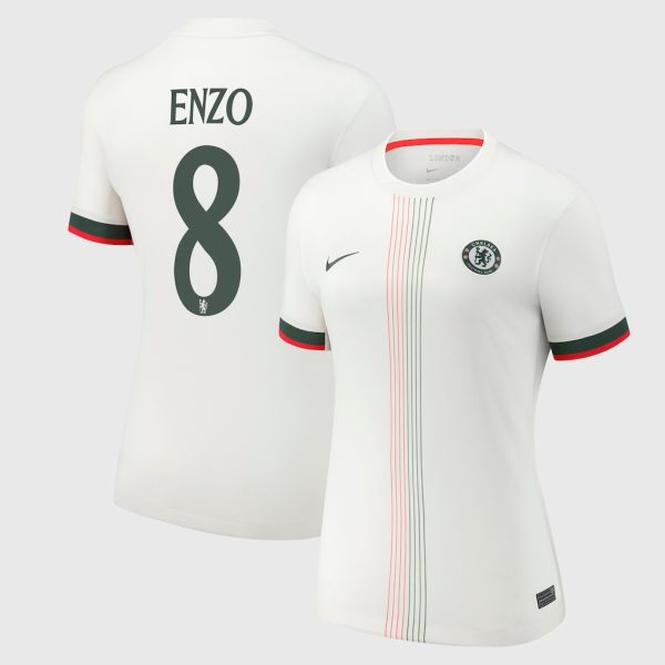Chelsea Cup Nike Away Stadium Shirt 2025-26 - Womens with Enzo 8 printing