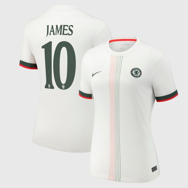 Chelsea Cup Nike Away Stadium Shirt 2025-26 - Womens with James 10 printing