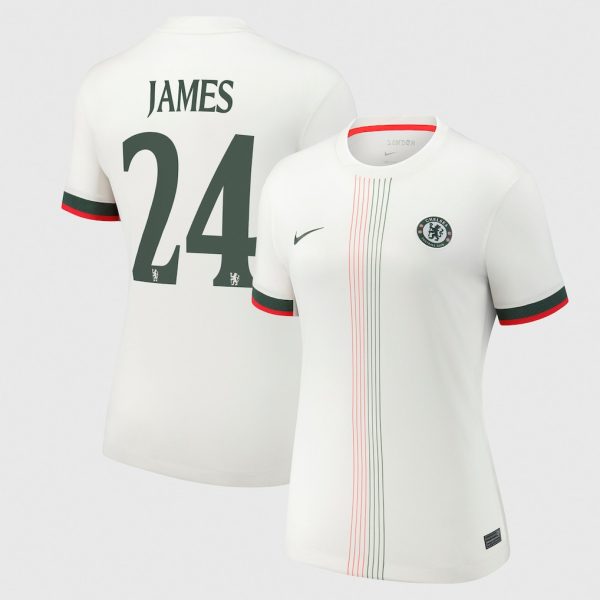 Chelsea Cup Nike Away Stadium Shirt 2025-26 - Womens with James 24 printing
