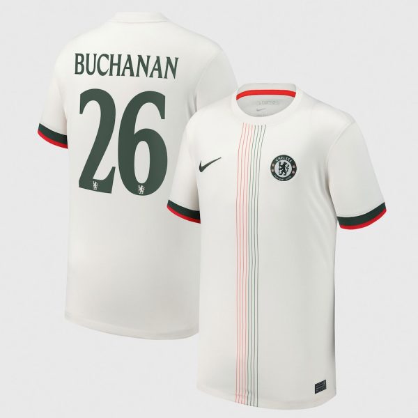 Chelsea Cup Nike Away Stadium Shirt 2025-26 - Youth with Buchanan 26 printing
