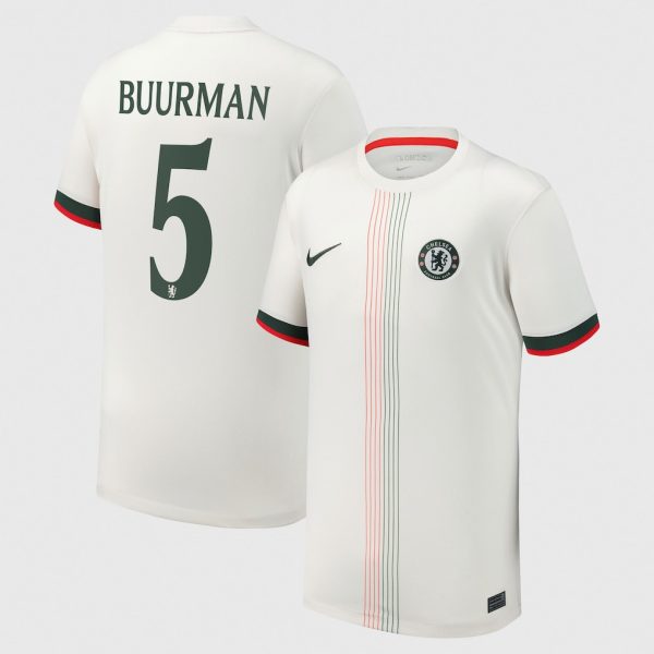 Chelsea Cup Nike Away Stadium Shirt 2025-26 - Youth with Buurman 5 printing