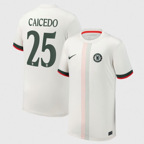 Chelsea Cup Nike Away Stadium Shirt 2025-26 - Youth with Caicedo 25 printing