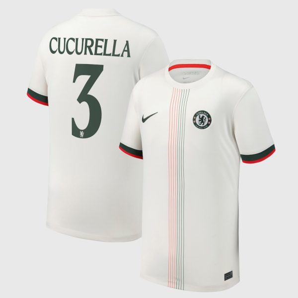Chelsea Cup Nike Away Stadium Shirt 2025-26 - Youth with Cucurella 3 printing