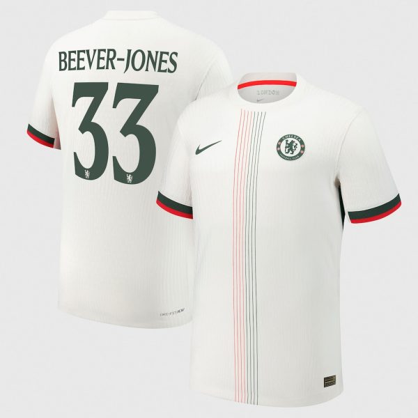 Chelsea Cup Nike Dri Fit Adv Away Match Shirt 2025-26 with Beever-Jones 33 printing