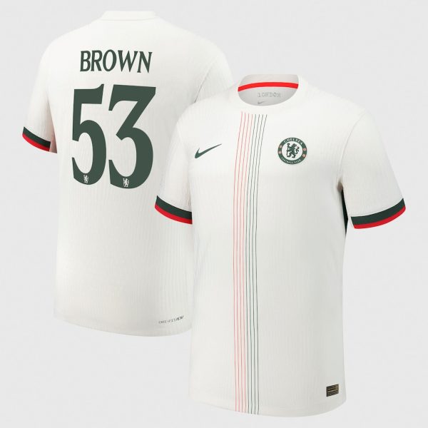 Chelsea Cup Nike Dri-Fit Adv Away Match Shirt 2025-26 with Brown 53 printing