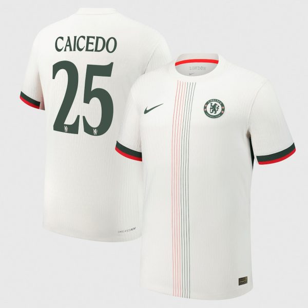 Chelsea Cup Nike Dri-Fit Adv Away Match Shirt 2025-26 with Caicedo 25 printing