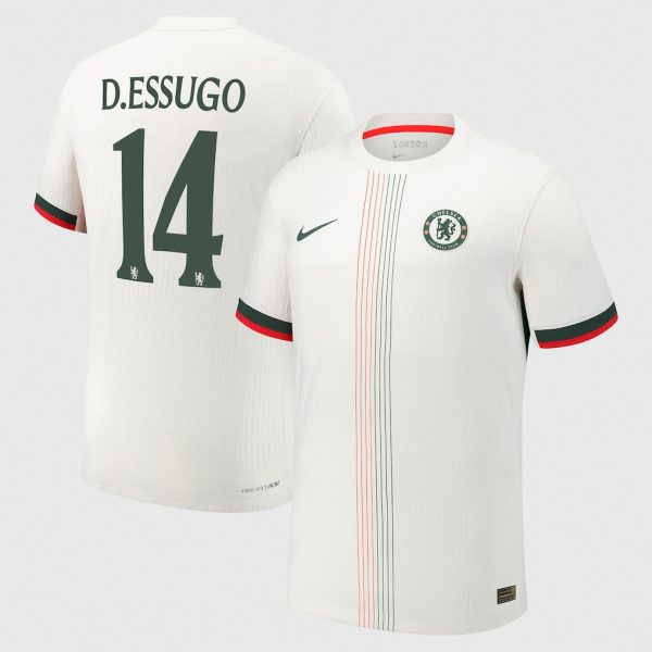 Chelsea Cup Nike Dri-Fit Adv Away Match Shirt 2025-26 with D.Essugo 14 printing
