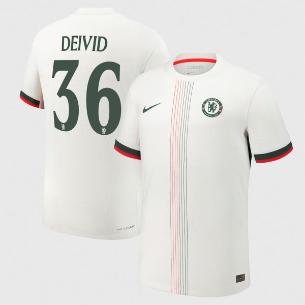 Chelsea Cup Nike Dri-Fit Adv Away Match Shirt 2025-26 with Deivid 36 printing
