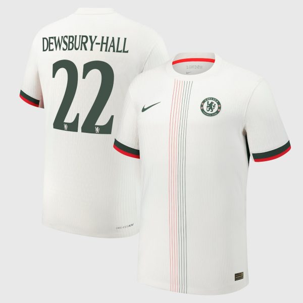 Chelsea Cup Nike Dri-Fit Adv Away Match Shirt 2025-26 with Dewsbury-Hall 22 printing