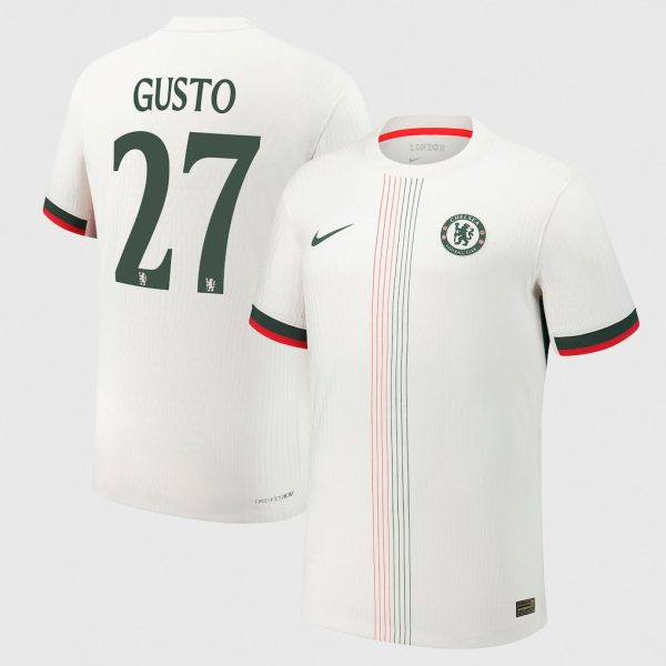 Chelsea Cup Nike Dri-Fit Adv Away Match Shirt 2025-26 with Gusto 27 printing