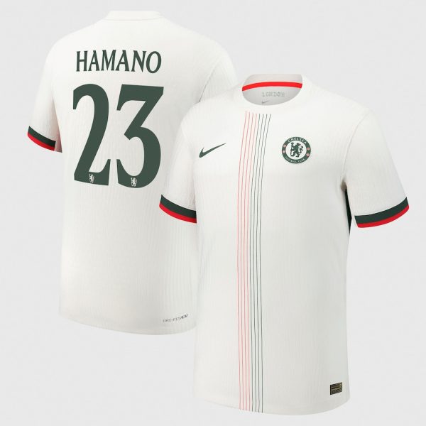 Chelsea Cup Nike Dri Fit Adv Away Match Shirt 2025-26 with Hamano 23 printing