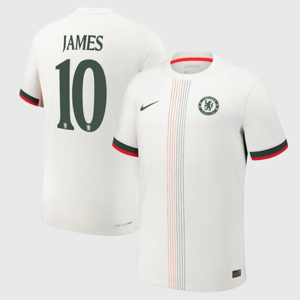 Chelsea Cup Nike Dri Fit Adv Away Match Shirt 2025-26 with James 10 printing