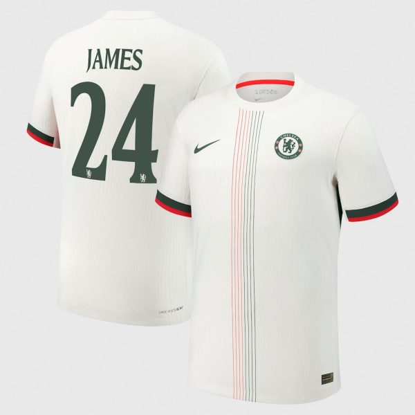 Chelsea Cup Nike Dri-Fit Adv Away Match Shirt 2025-26 with James 24 printing