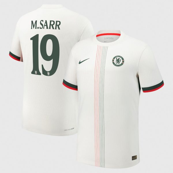 Chelsea Cup Nike Dri-Fit Adv Away Match Shirt 2025-26 with M.Sarr 19 printing