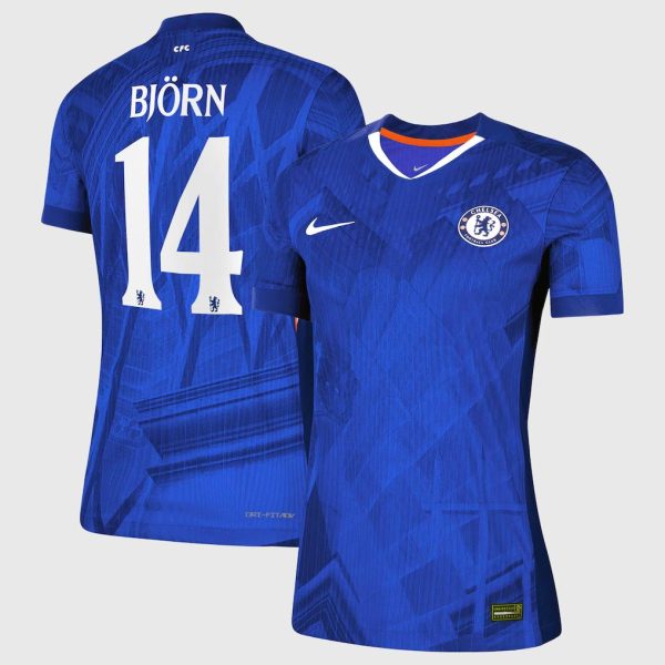Chelsea Cup Nike Dri-FIT ADV Home Match Shirt 2025-26 - Womens with Björn 14 printing