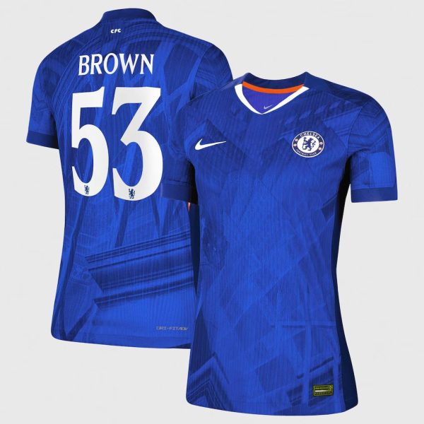 Chelsea Cup Nike Dri-FIT ADV Home Match Shirt 2025-26 - Womens with Brown 53 printing