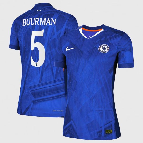 Chelsea Cup Nike Dri-FIT ADV Home Match Shirt 2025-26 - Womens with Buurman 5 printing