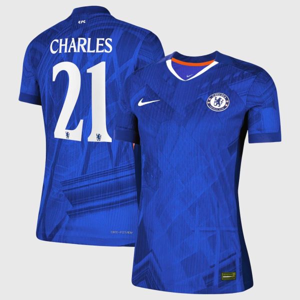 Chelsea Cup Nike Dri-FIT ADV Home Match Shirt 2025-26 - Womens with Charles 21 printing