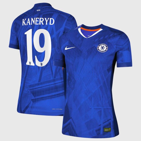 Chelsea Cup Nike Dri-FIT ADV Home Match Shirt 2025-26 - Womens with Kaneryd 19 printing