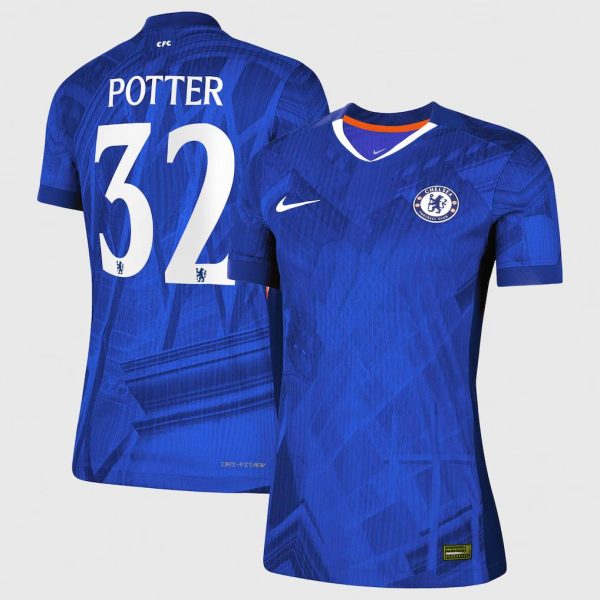 Chelsea Cup Nike Dri-FIT ADV Home Match Shirt 2025-26 - Womens with Potter 32 printing