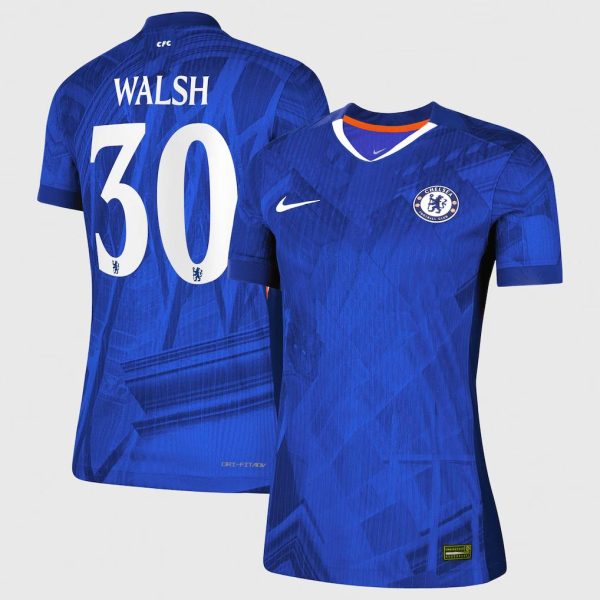 Chelsea Cup Nike Dri-FIT ADV Home Match Shirt 2025-26 - Womens with Walsh 30 printing