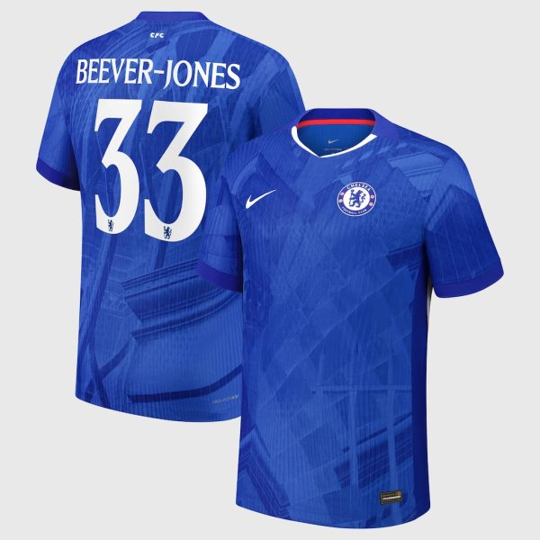 Chelsea Cup Nike Dri-FIT ADV Home Match Shirt 2025-26 - Youth with Beever-Jones 33 printing