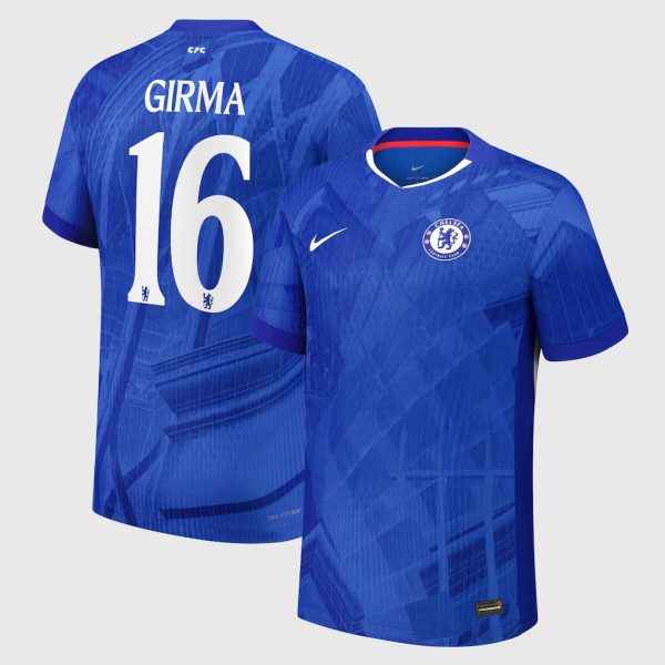 Chelsea Cup Nike Dri-FIT ADV Home Match Shirt 2025-26 - Youth with Girma 16 printing
