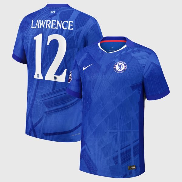 Chelsea Cup Nike Dri-FIT ADV Home Match Shirt 2025-26 - Youth with Lawrence 12 printing