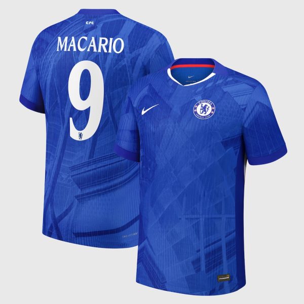 Chelsea Cup Nike Dri-FIT ADV Home Match Shirt 2025-26 - Youth with Macario 9 printing