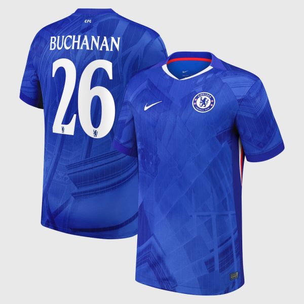 Chelsea Cup Nike Home Stadium Shirt 2025-26 with Buchanan 26 printing