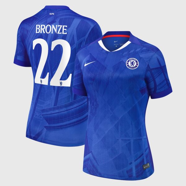Chelsea Cup Nike Home Stadium Shirt 2025-26 - Womens with Bronze 22 printing