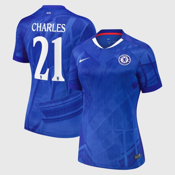 Chelsea Cup Nike Home Stadium Shirt 2025-26 - Womens with Charles 21 printing