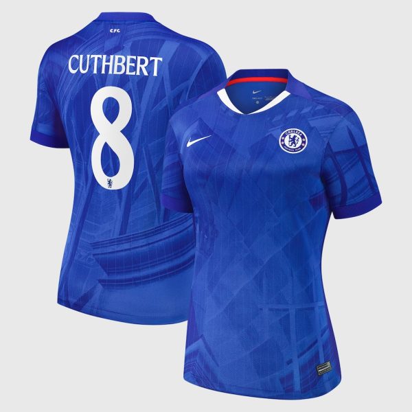 Chelsea Cup Nike Home Stadium Shirt 2025-26 - Womens with Cuthbert 8 printing