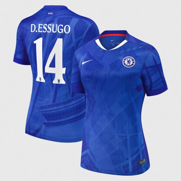 Chelsea Cup Nike Home Stadium Shirt 2025-26 - Womens with D.Essugo 14 printing