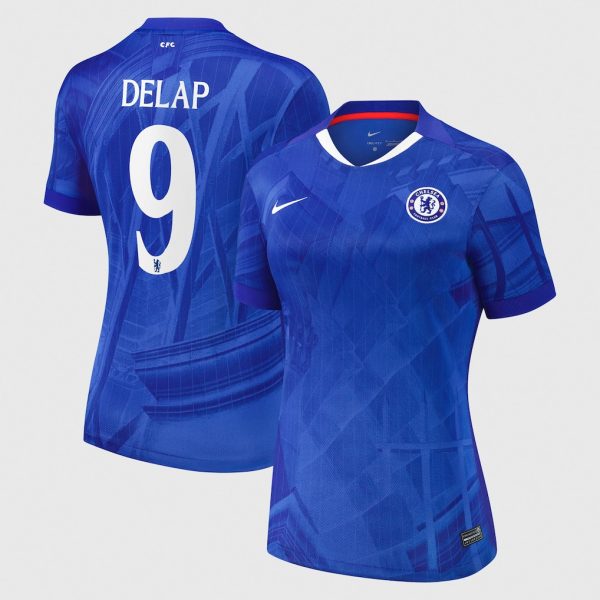 Chelsea Cup Nike Home Stadium Shirt 2025-26 - Womens with Delap 9 printing