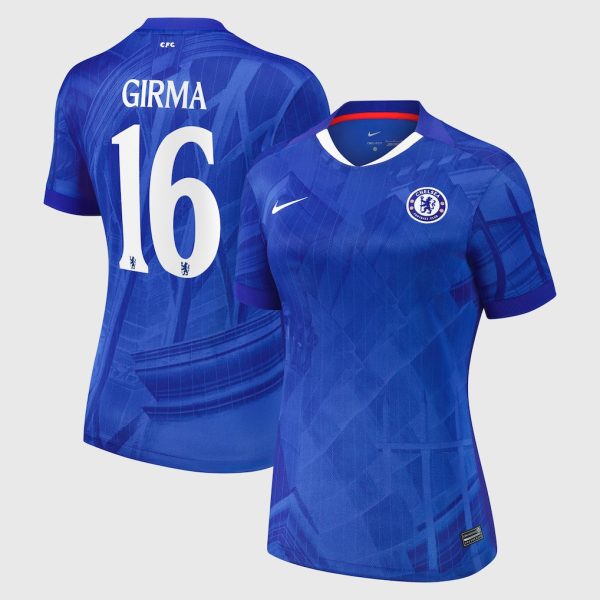 Chelsea Cup Nike Home Stadium Shirt 2025-26 - Womens with Girma 16 printing