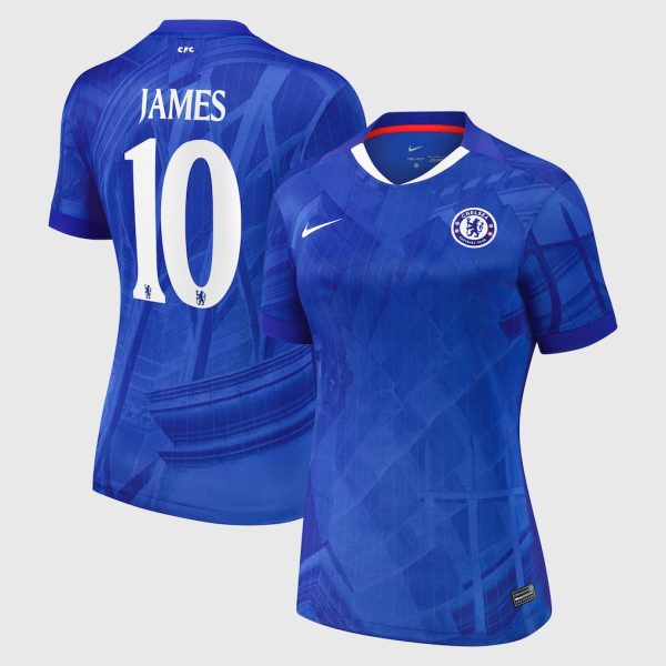 Chelsea Cup Nike Home Stadium Shirt 2025-26 - Womens with James 10 printing