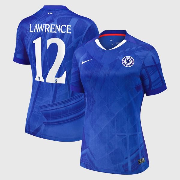 Chelsea Cup Nike Home Stadium Shirt 2025-26 - Womens with Lawrence 12 printing