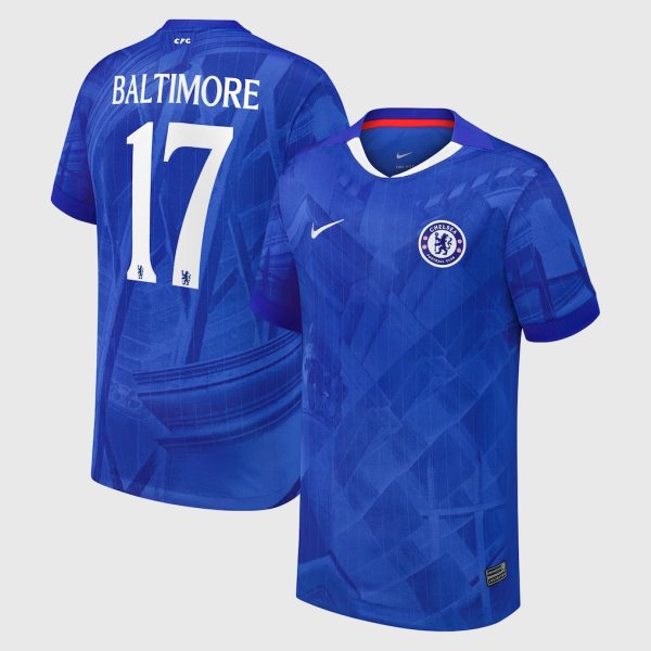 Chelsea Cup Nike Home Stadium Shirt 2025-26 - Youth with Baltimore 17 printing