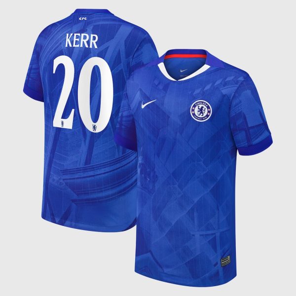 Chelsea Cup Nike Home Stadium Shirt 2025-26 - Youth with Kerr 20 printing